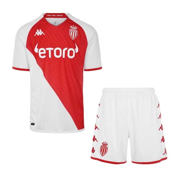 Camiseta AS Monaco 1ª Kit Niño 2022 2023